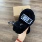 Black Size US9=Eur40 Women Furry Slippers Australia Fluff Yeah Slides Fur Slides Slippers