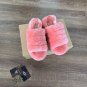 Red Size US9=Eur40 Women Furry Slippers Australia Fluff Yeah Slides Fur Slides Slippers