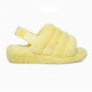 Yellow Size US8=Eur39 Women Furry Slippers Australia Fluff Yeah Slides Fur Slides Slippers