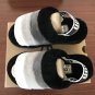 Black White Size US6=Eur37 Women Furry Slippers Australia Fluff Yeah Slides Fur Slides Slippers