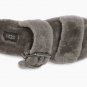 Grey Size US9=Eur40 Women Furry Slippers Fuzz Yeah Slides Indoor Flip Flops Sandals