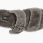 Gray Size US8=Eur39 Women Furry Slippers Fuzz Yeah Slides Indoor Flip Flops Sandals