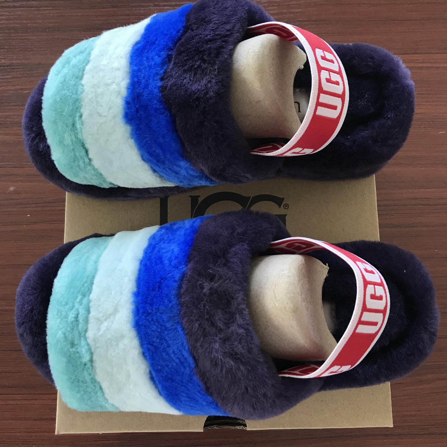Purple Size US9=Eur40 Copy Women Furry Slippers Australia Fluff Yeah Slides Fur Slides Slippers