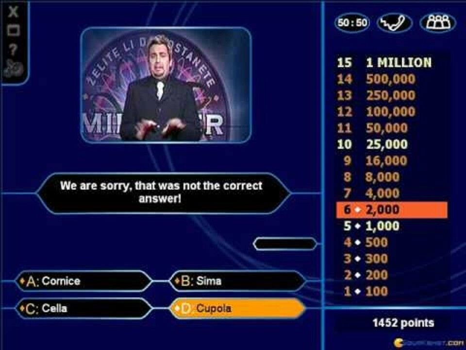 Who wants to be a millionaire game