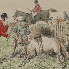 1898 Antique Print Mr Bunting Shocking Bad Horse
