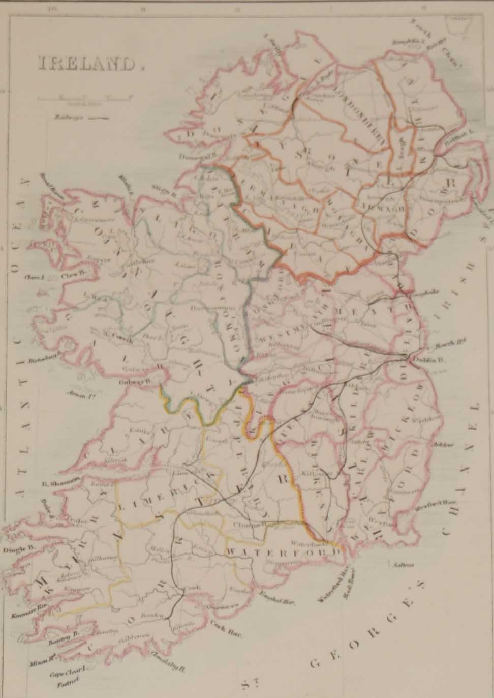 Antique Map Ireland 1871