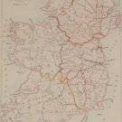 Antique Map Ireland 1871