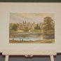 Alton Towers Antique Print 1880 Chromolithograph