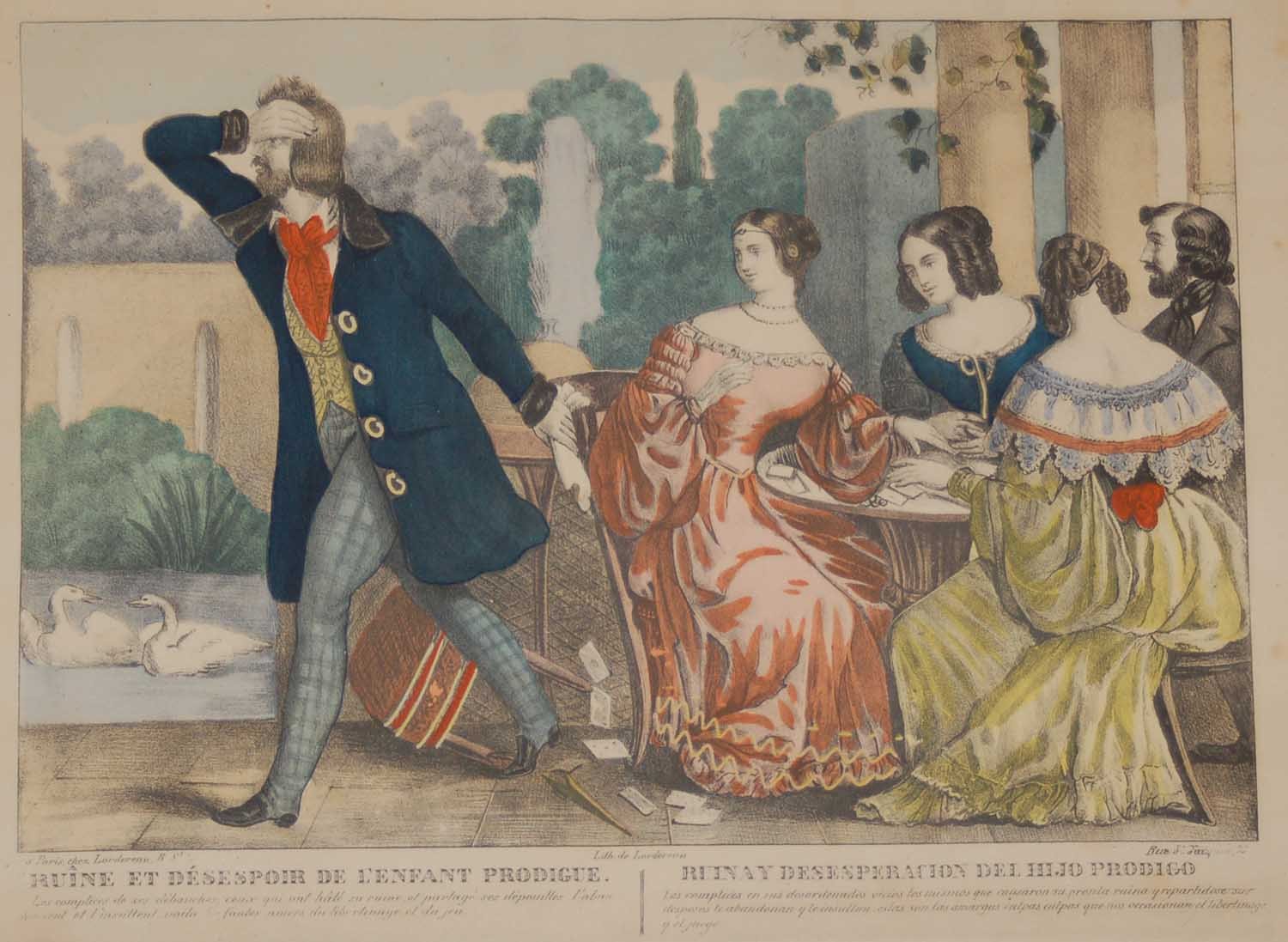 Ru&Atilde;&shy;ne et D&Atilde;&copy;sespoir de L&acirc;��enfant Prodique Mourlot Print 1944
