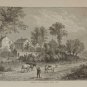Farm in The Regents Park, Antique Victorian Print London from 1878