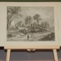 Farm in The Regents Park, Antique Victorian Print London from 1878