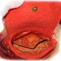 Felted Wool Purse Paprika Artist Hand Made fully lined with pocket