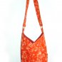 Cute little two triangle Tote/Purse orange with burnt orange lining, many extras