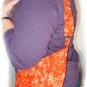Cute little two triangle Tote/Purse orange with burnt orange lining, many extras