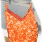 Cute little two triangle Tote/Purse orange with burnt orange lining, many extras
