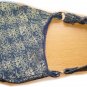 Handmade Navy and Gold metallic fabric Hobo bag purse