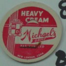 MICHAELS DAIRY, HEAVY CREAM, CONN., MILK BOTTLE CAP, Mc8-Quantities available read on