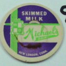 MICHAELS DAIRY, SKIMMED MILK, CONN., MILK BOTTLE CAP, Mc9-Quantities available read on