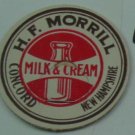 H. F. MORRILL, HEAVY CREAM, MILK BOTTLE CAP, Mc14-Quantities available read on