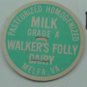 WALKERS FOLLY DAIRY, VA, GRADE A PAST. HOMOG., MILK BOTTLE CAP, Mc18-Quantities available read on