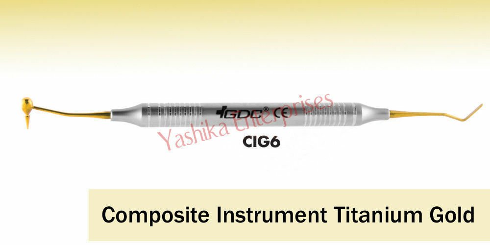 Dental COMPOSITE INSTRUMENT Gold Titanium # 6 CIG6 TOral Composite SHJ