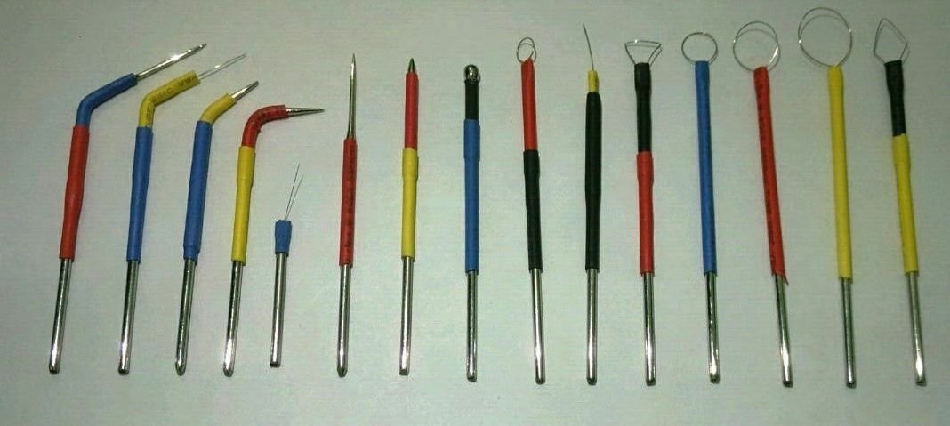 RF 15 Electrode Tips Skin Surgery Electrodes Tips Dental Electrosurgery Machine