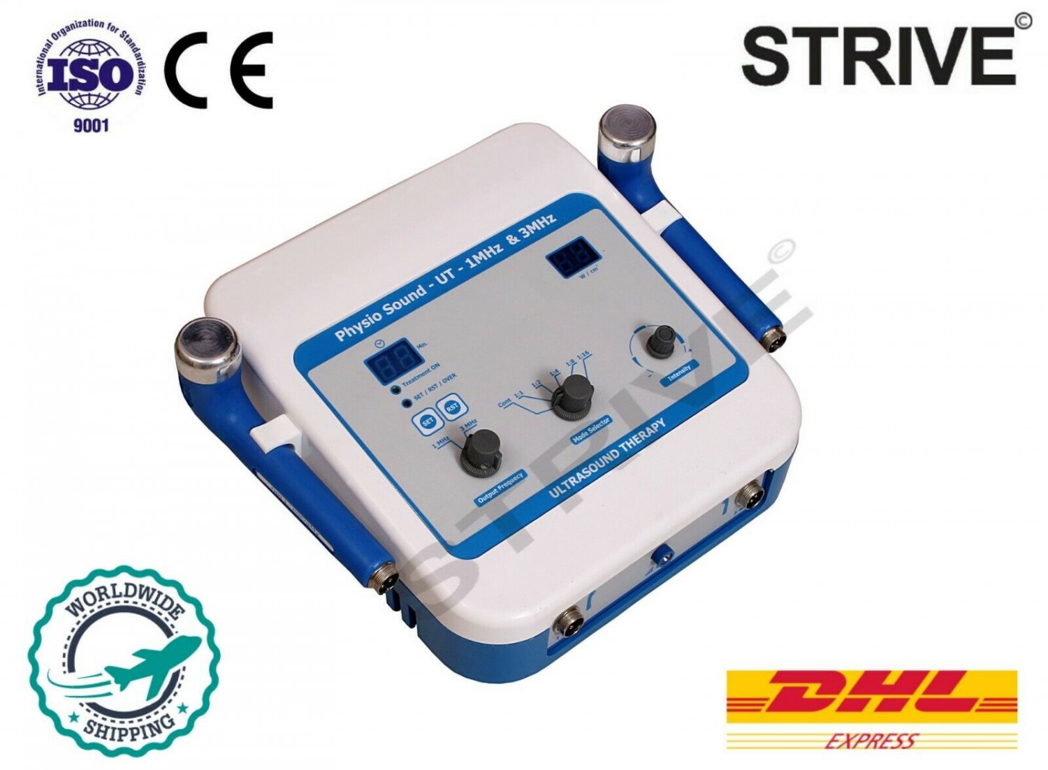Therapeutic Ultrasound Therapy Machine 1 & 3 MHz Ultrasonic Deep Heat Pulse Unit