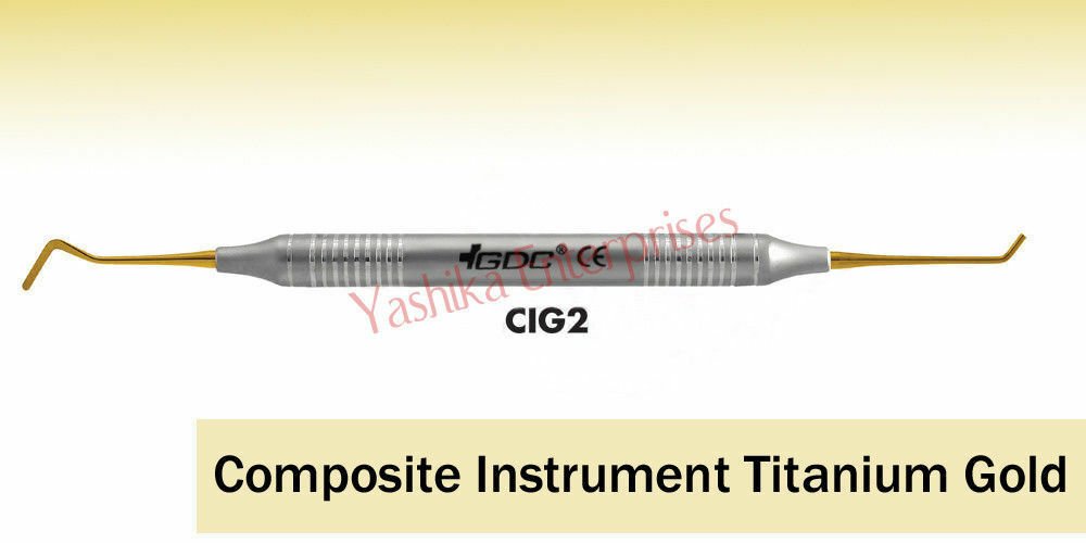 Dental Composite Instrument Gold Titanium CIG2 Oral Surgery Composite Tool QCE