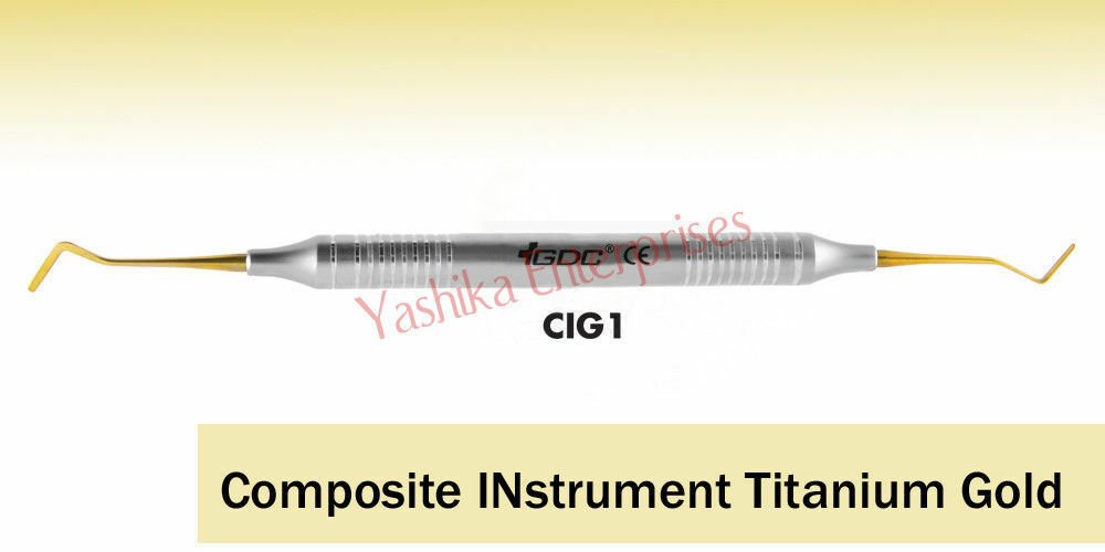 Dental Instrument COMPOSITE INSTRUMENT Gold Titanium # 6 CIG1 Tool HHTQ