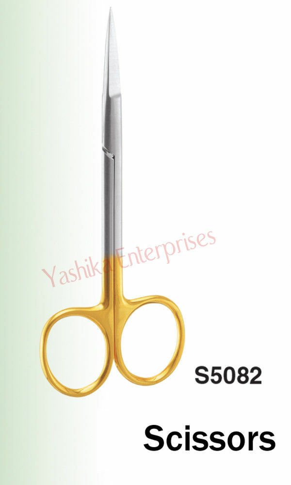 Dental SCISSORS Iris S5082 TC Stainless Steel # Straight (11.5cm) Instruments HG