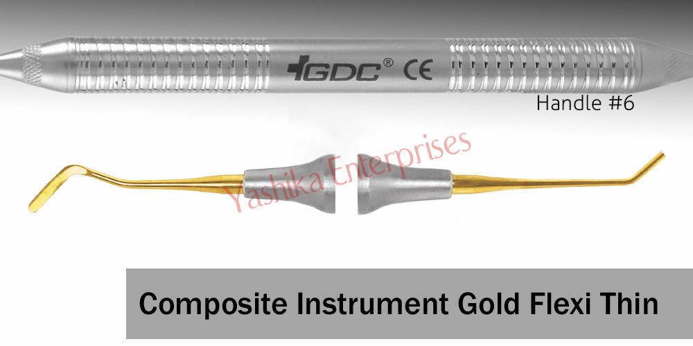 Dental Composite Instrument Flexi Thin Gold Titanium #6 CIGFT2 Oral Tool qfc48