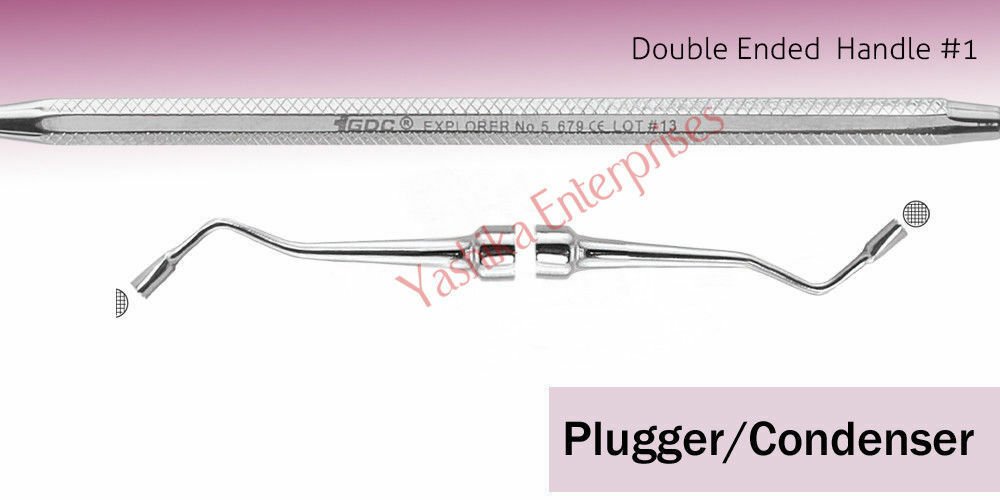 Dental Instrument Tools PLUGGER / CONDENSERS Serrated #1 PLG4 YUG1