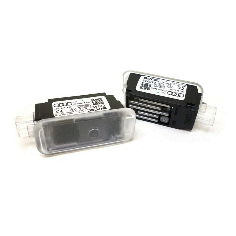 Audi Sport LED Front Right + Left Entrance Light Door Projectors, OE (Genuine)