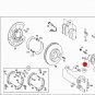 Mercedes-Benz A0024206583 Disc Brake Caliper Housing, w220, v220, OE (Genuine)