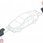 BMW 66209196705 Ultrasonic sensor, black (OE GENUINE)