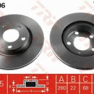 TRW DF2806 Brake Disc for AUDI, SEAT, VW