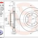 BREMBO 09.B634.11 Brake Disc for TOYOTA
