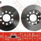 TRW DF4186 Brake Disc for AUDI, SEAT