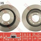 TRW DF4943S Brake Disc for MITSUBISHI