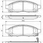 BOSCH 0986494268 Brake Pad Set, disc brake for MITSUBISHI
