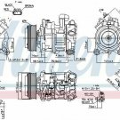 NISSENS 89585 Compressor, air conditioning for BMW