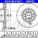 ATE 24.0128-0102.1 Brake Disc for MERCEDES-BENZ