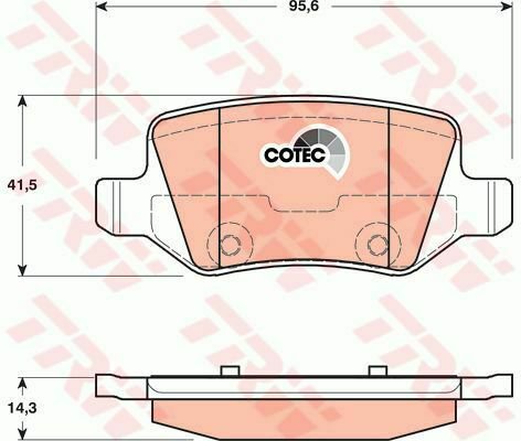 TRW GDB1481 Brake Pad Set, disc brake for MERCEDES-BENZ