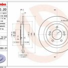 BREMBO 08.C250.21 Brake Disc for HYUNDAI