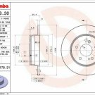 BREMBO 08.5178.31 Brake Disc for CHRYSLER, MERCEDES-BENZ