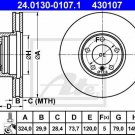 ATE 24.0130-0107.1 Brake Disc for BMW