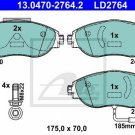 ATE 13.0470-2764.2 Brake Pad Set, disc brake for SEAT, VW