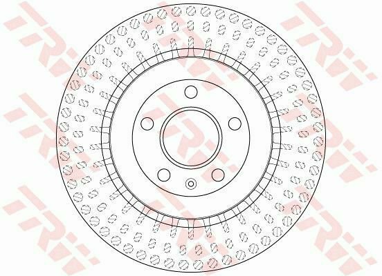 TRW DF6175S Brake Disc for AUDI, PORSCHE