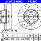 ATE 24.0132-0100.1 Brake Disc for MERCEDES-BENZ
