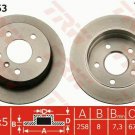 TRW DF4453 Brake Disc for MERCEDES-BENZ